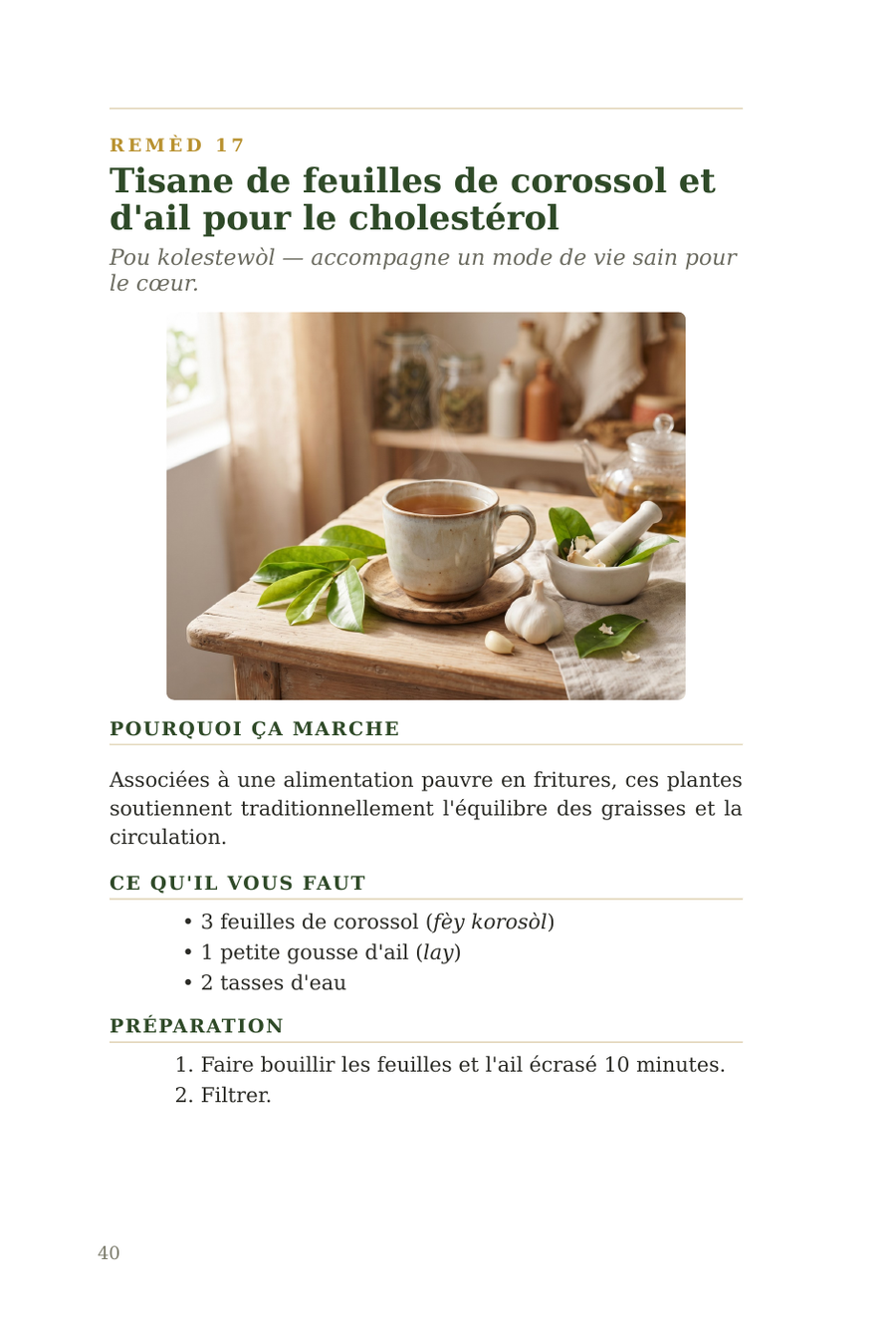 Une page par remède